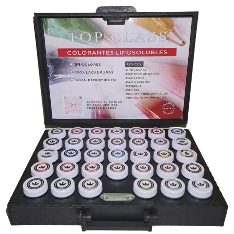 MALETIN PREMIUM CON 34 COLORANTES LIPOSOLUBLES x 5 gr - TOP CLASS
