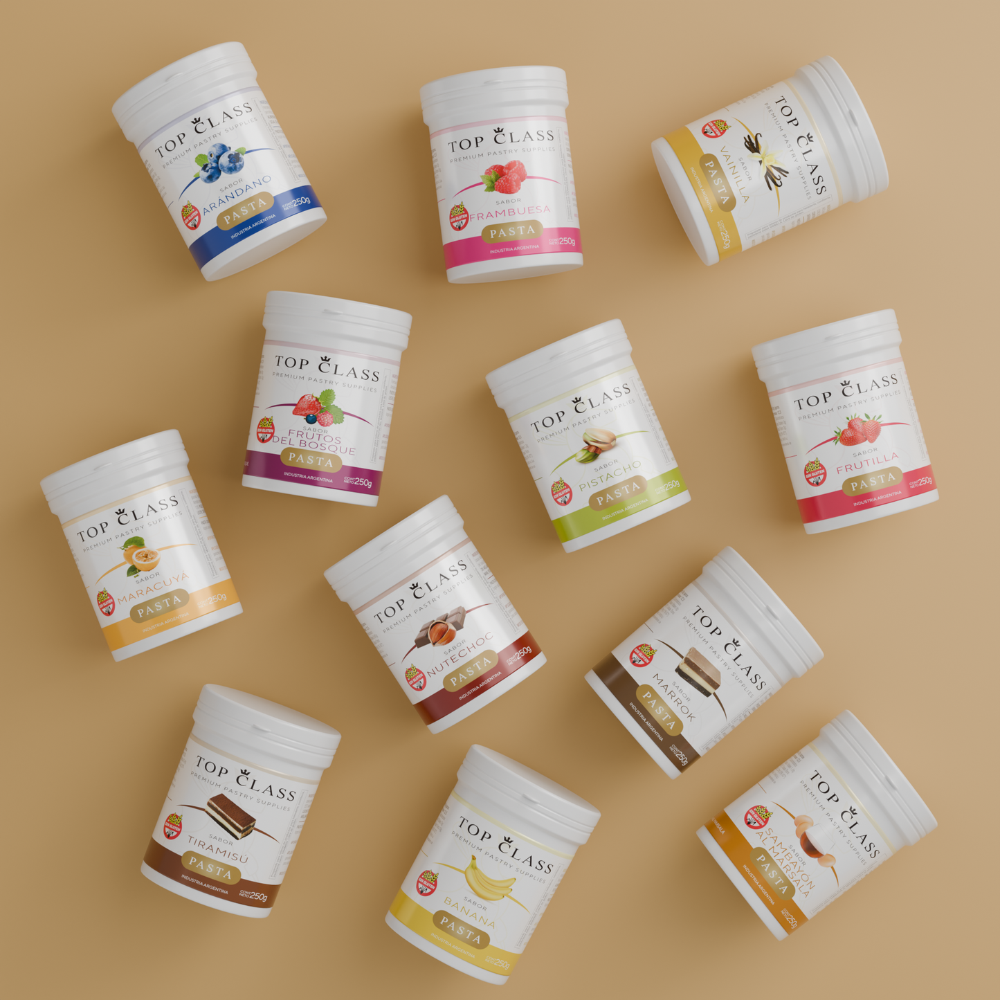 COMBO 12 PASTAS PARA SABORIZAR 250 g - TOP CLASS