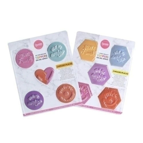 MOLDE PLACA TOPPERS AMISTAD x 2 - PARPEN