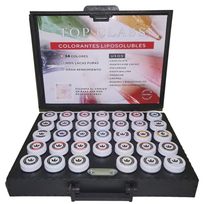 MALETIN PREMIUM CON 34 COLORANTES LIPOSOLUBLES x 5 gr - TOP CLASS
