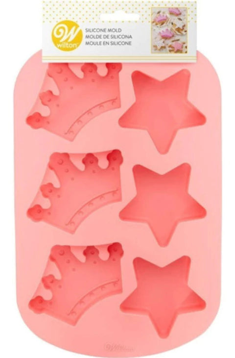 MOLDE SILICONA CORONA Y ESTRELLA - WILTON