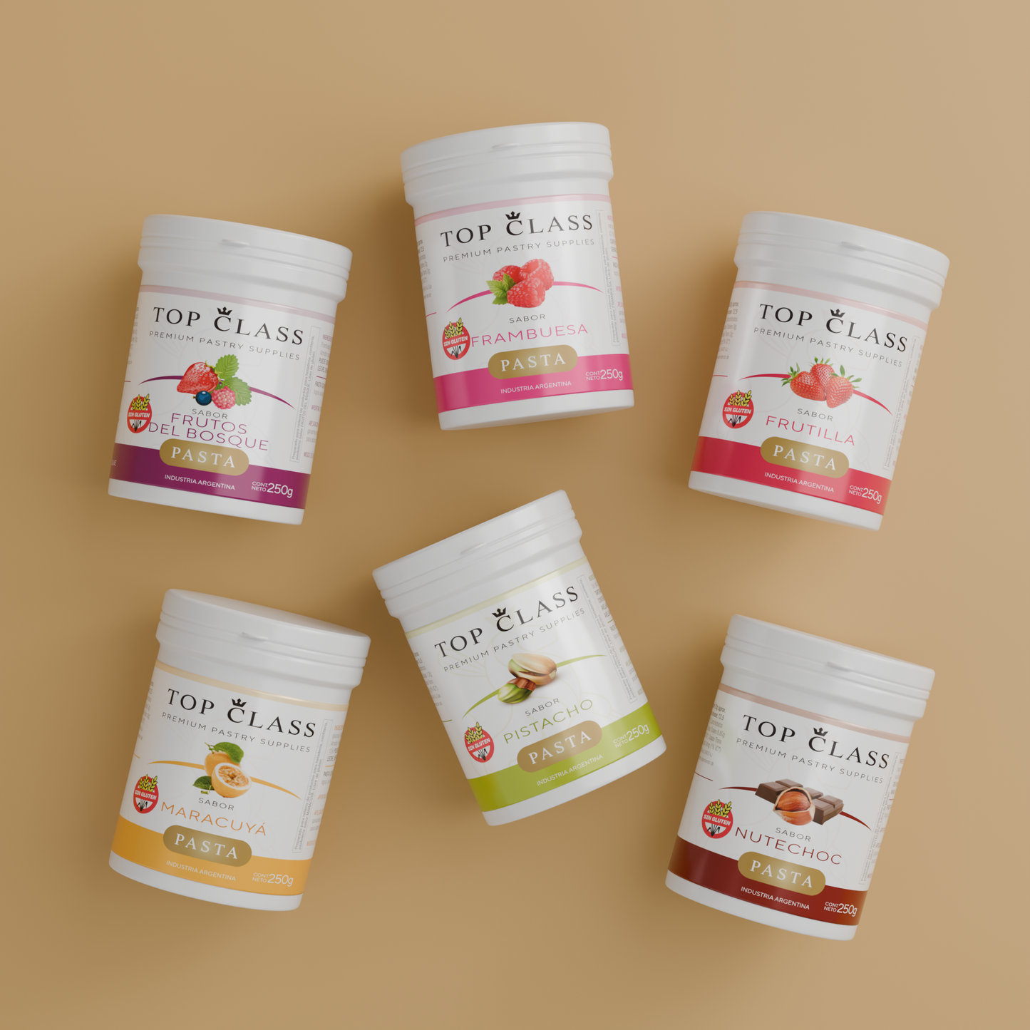 COMBO 6 PASTAS PARA SABORIZAR 250 g - TOP CLASS