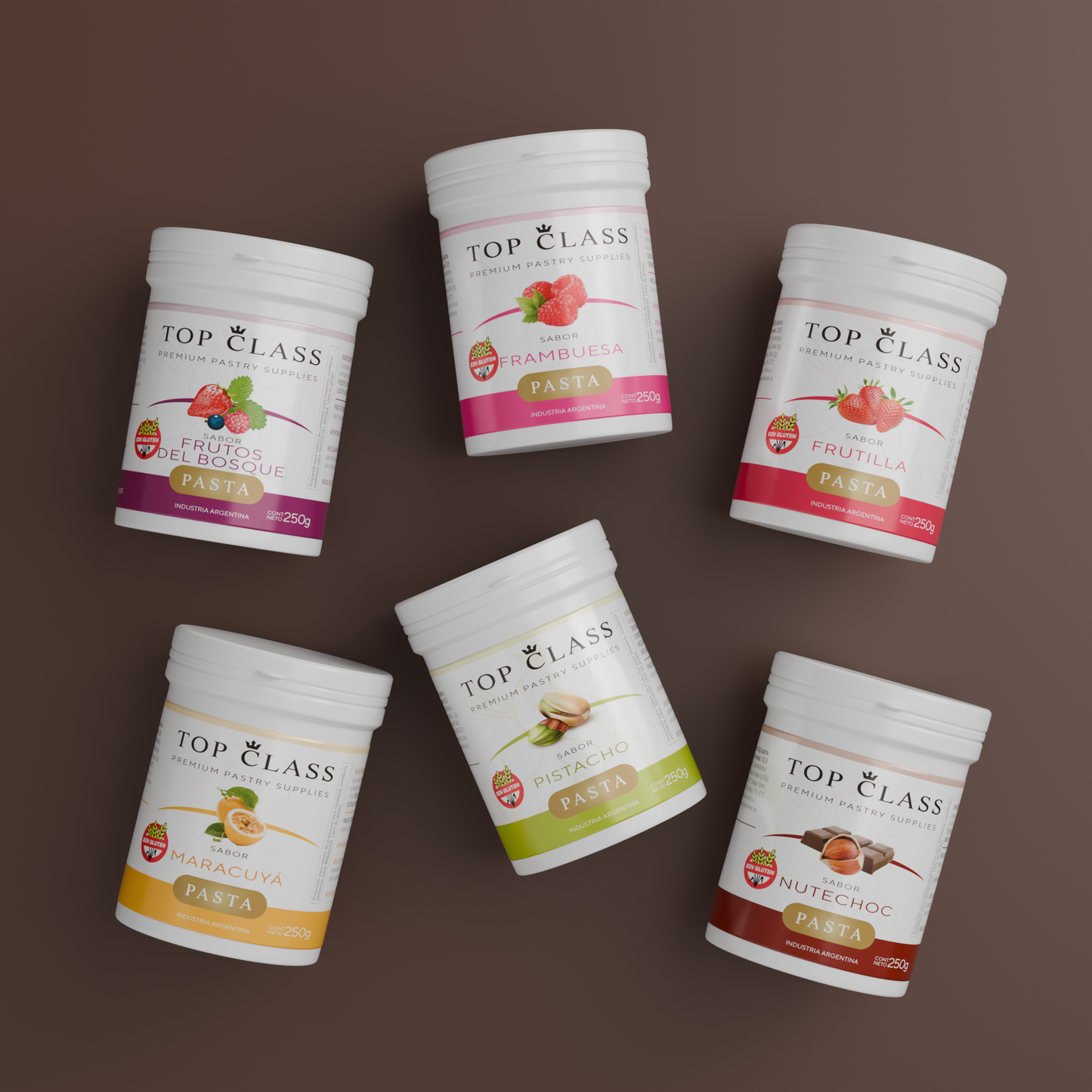 COMBO 6 PASTAS PARA SABORIZAR 250 g - TOP CLASS