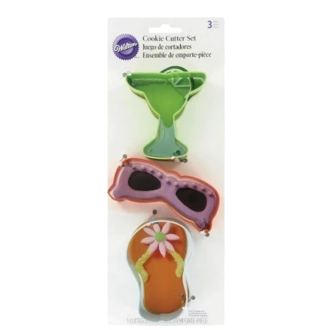 Set De 3 Cortantes Metálicos Motivo Verano Wilton