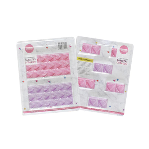 MOLDE PLACA TABLETAS CORAZON x 2 - PARPEN